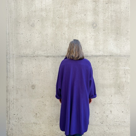 Austrian boiled wool minimalist oversize coat from Geiger 90s - Picture 3 of 9